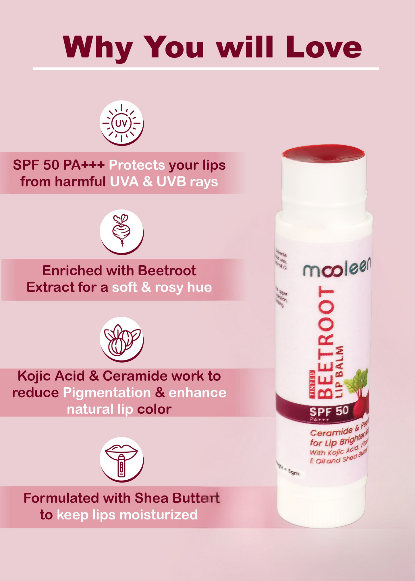 Mooleen LipBalm Features